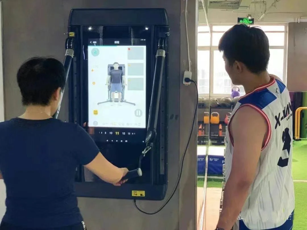 2024  Electric Smart Functional Trainer Adjustable Electric Dual Cable Cross Home GYM Machine For Sale