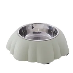 New Pet Supplies Cross -border Food Bowl Pumpkin Shaped Creative Cat Bowl Stainless Steel Dog Feeder