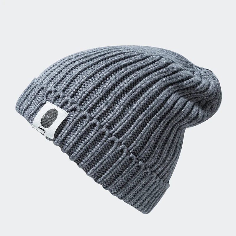 Отпечатков пальцев японский шерстяная шапка женская обувь в Корейском стиле на осень и зиму, утепленная вязаная шапка одноцветная цветная нашивка, хозяин бейсбольная Кепка Для Взрослых на открытом воздухе