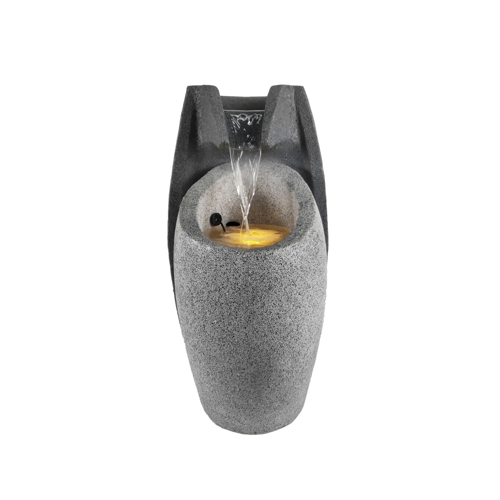 New style LED resin water fountain waterfall for garden decorations