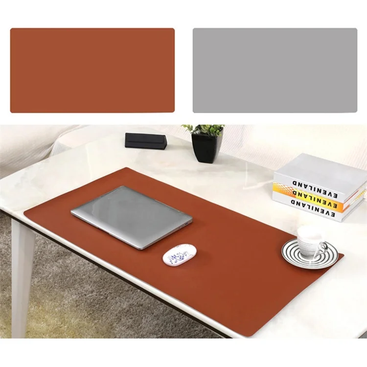 80*40cm Factory Custom Logo PU Leather Writing Pad Desk Mat Office Printed Non Slip Office Home Desk Keyboard Desk Mat