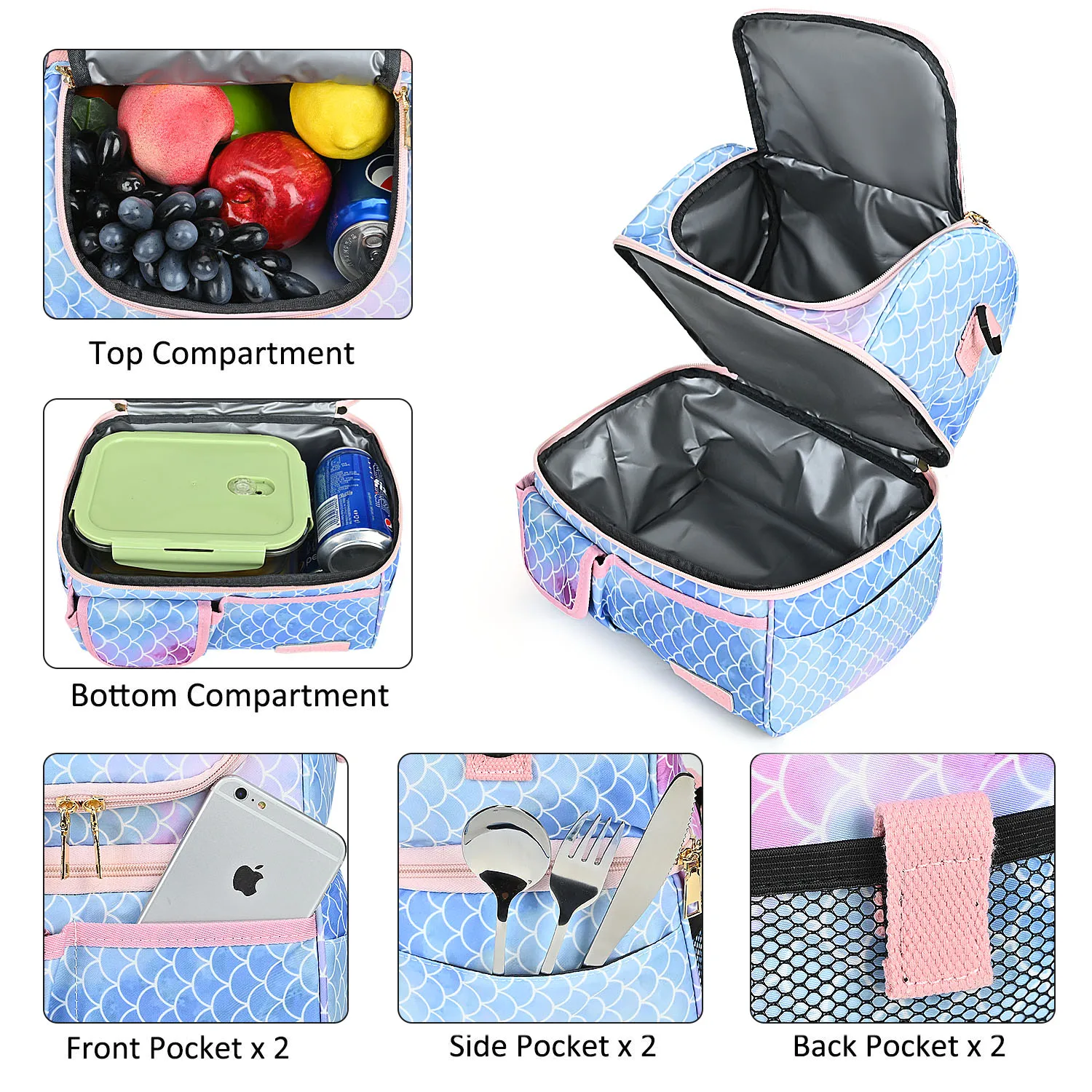 Lokass Free Sample Custom Picnic Cooler Bag Large Capacity Fashion Nylon Beer Fruit Insulation Waterproof Cooler Bag For Lunch