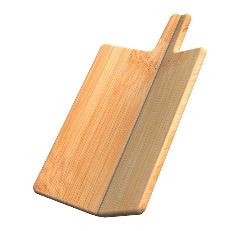 folding bamboo cutting board with handle smooth foldable wooden cutting board for kitchen into kitchen drawer cheese bread
