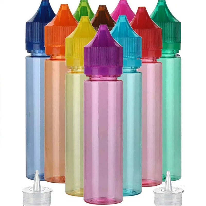 OEM ODM various color transparent red orange 30ml 1 Ounce Oz fat short black green clear PET V3 liquid plastic bottle