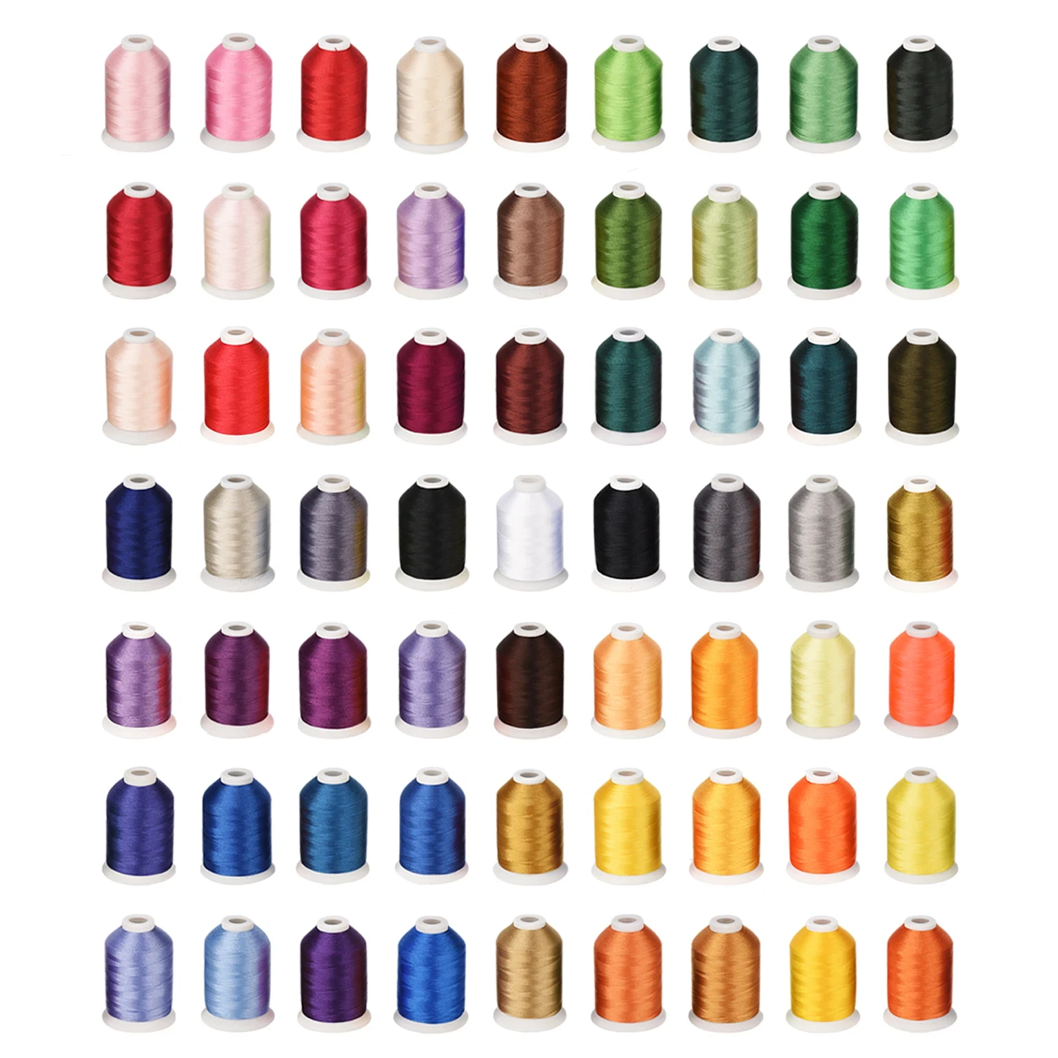 Embroidery Thread 63 Brother Colors 500 Meters Plastic Storage Case Nylon Thread Sewing