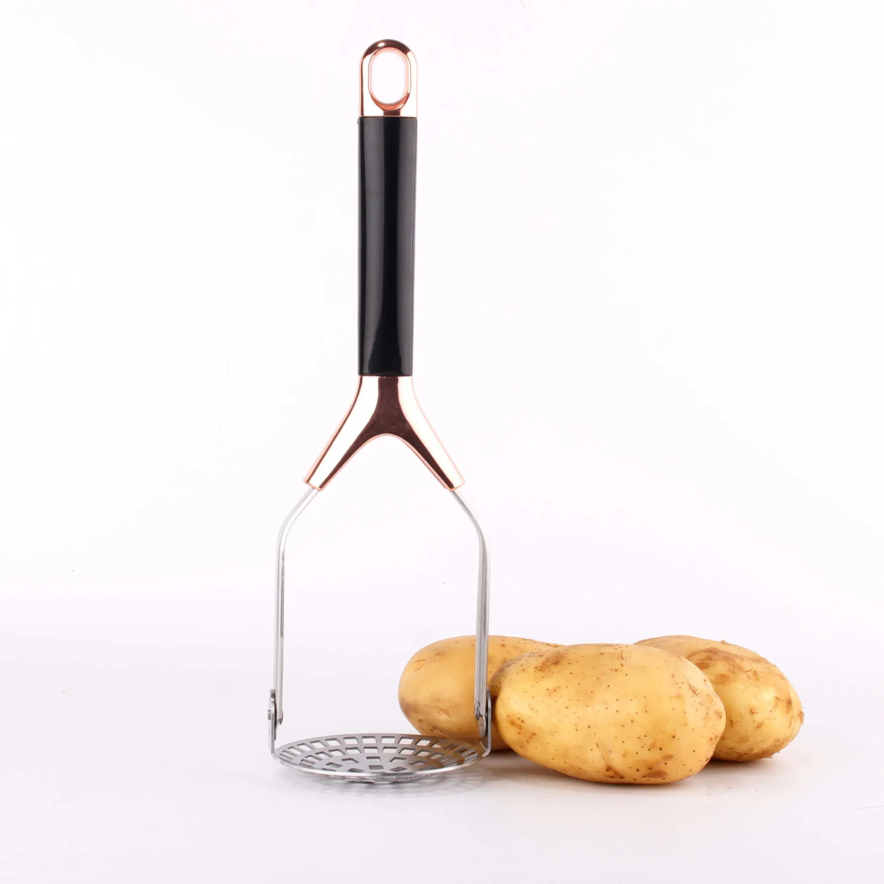 Stainless Steel Potato Masher -with Garlic Press  Cooking and Kitchen Gadget