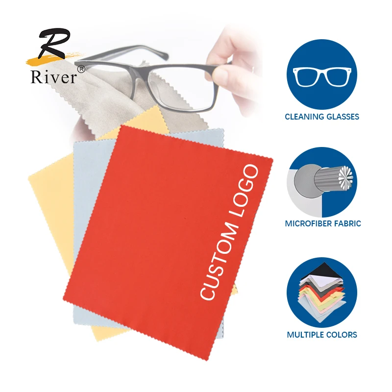 Wholesale Eyeglasses Screen Cleaner Custom Logo Microfiber Eyewear Glasses Wipes Optical Lens Cleaning Cloth