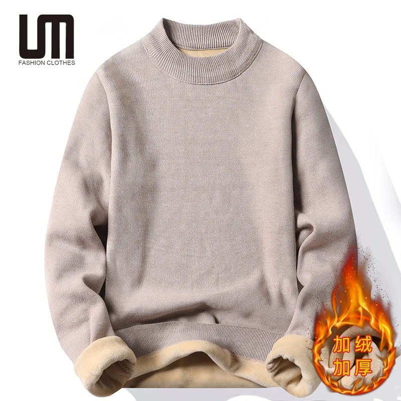 Liu Ming Good Quality 2024 New Fashion Autumn Winter Clothing Long Sleeve Knitted Fleece Thick Warm Sweater For Men