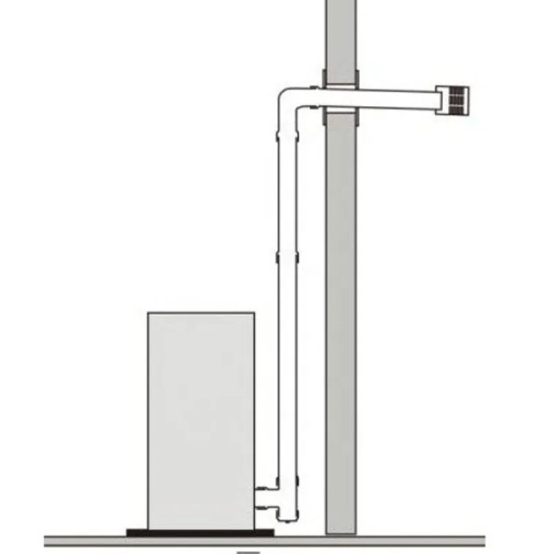 80 mm Diameter Black Pellet Smoke Pipe Kit For Pellet Stove