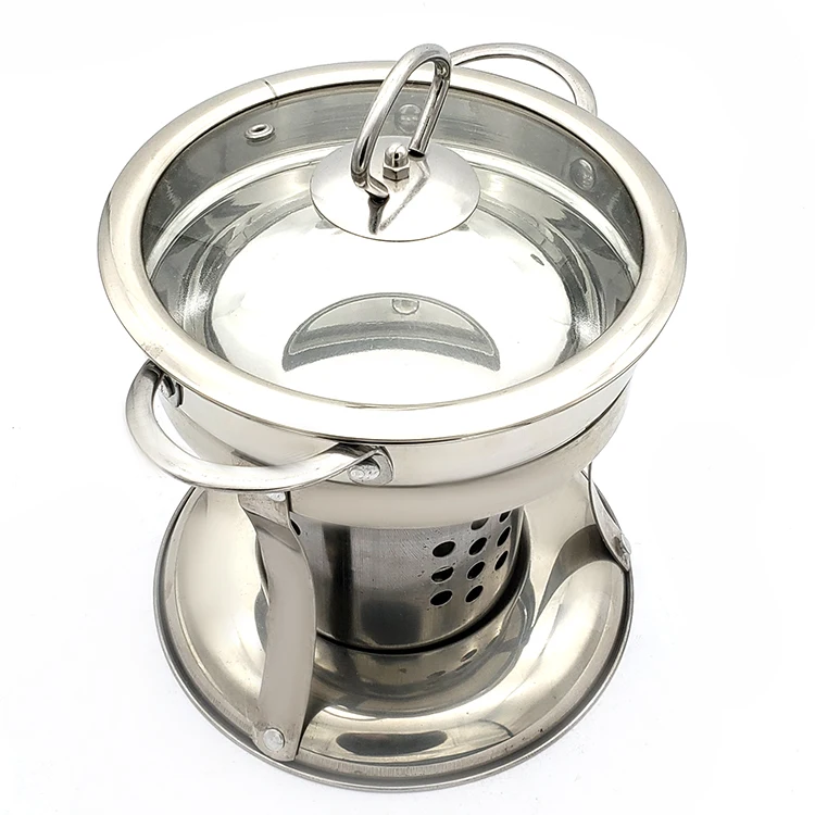 
Hot - selling stainless steel soup pot anti - hot single buffet hot pot 