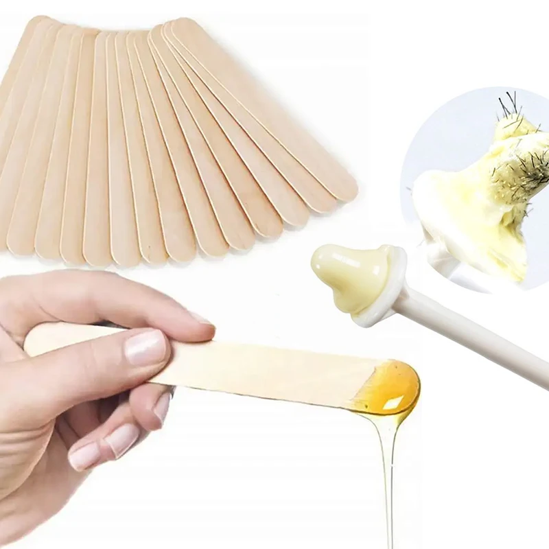 Professional Size Popsicle Hard Salon Depilatory Disposable Tongue depressor Spatula Wooden Wax Stick Hair Removal Applicator