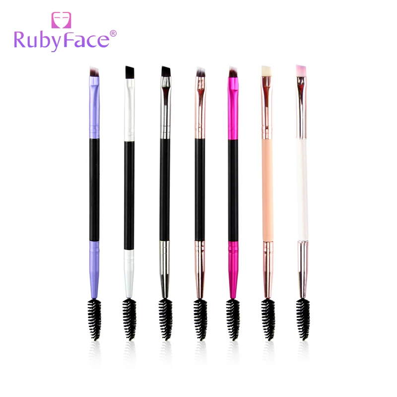 
Wooden Double End Angled Eye Brow Brush and Spoolie for Lash Eye Brow Brush in stock 