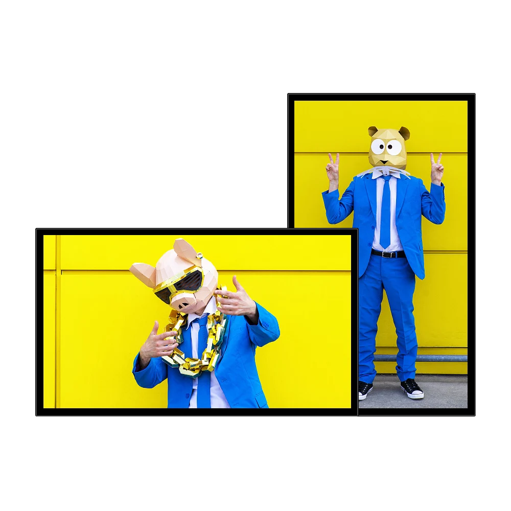 43 49 65 inch wall mounted digital signage touch lcd ad display screen menu board advertising equipment