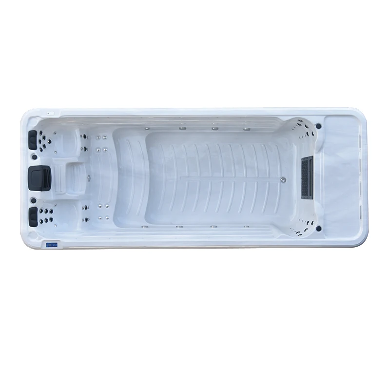 High Quality Electric Smart Keep Warm Endless Swimming Pool With Automatic Pool Cover For Villa