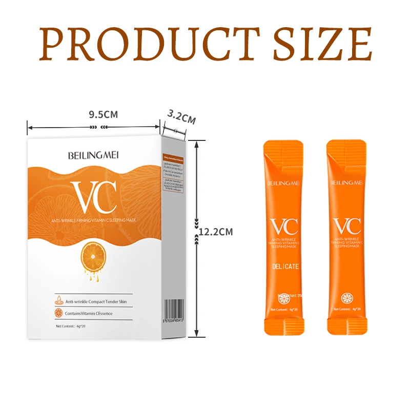 Vitamin C Sleeping Lotion Anti-Wrinkle Firming Face Cream that Fades Fine Lines Whitens Refines Skin