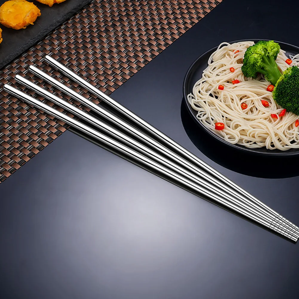 Custom 304 Stainless Steel Metal Hot Pot Ramen Japanese Noodle Long Chopsticks
