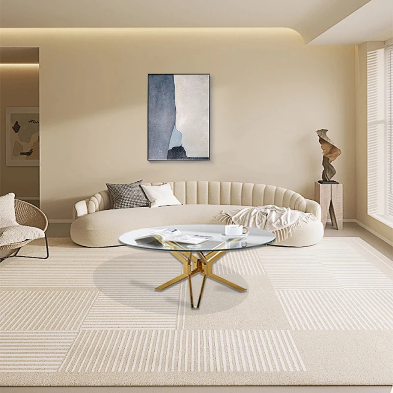 SUKE Popular Cheap Modern Wedding Banquet Dining Stainless Steel Round Tables Glass Top Gold Metal Frame Furniture Coffee Table