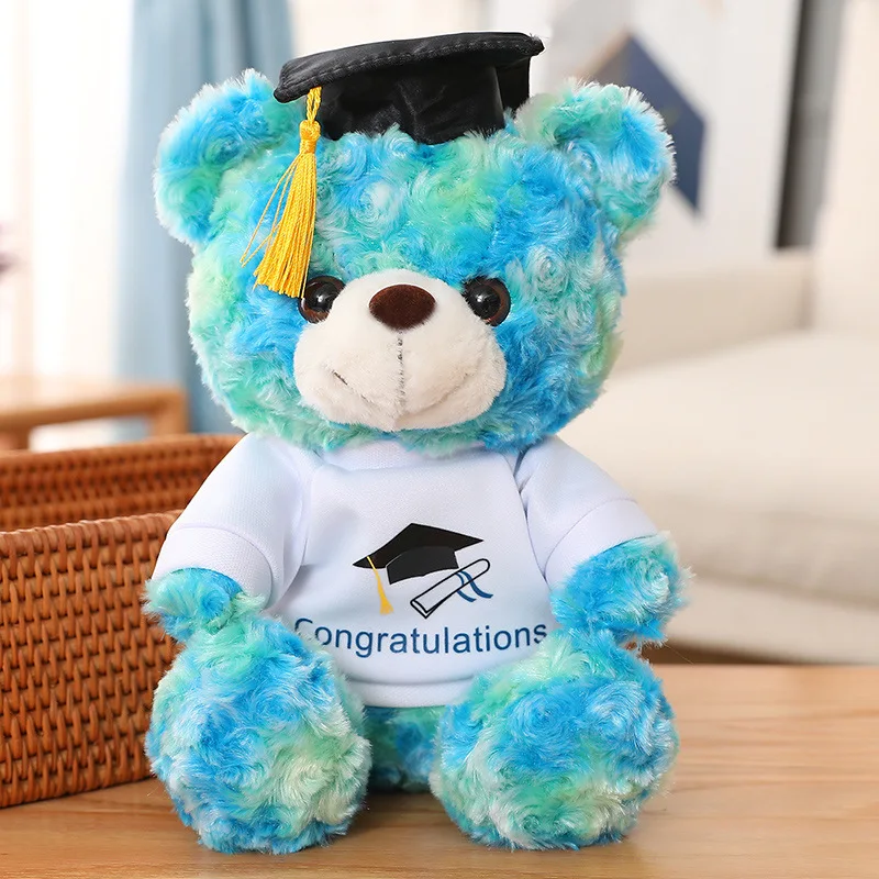 K1185 2022 Graduation Teddy Bear Plush Toys For Students Soft Plush Stuffed Animal Doll with Doctoral Toys Gifts