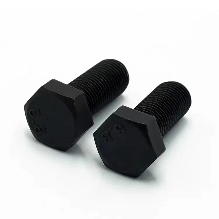 DIN933 Black Phosphate Hex Head Bolt factory 5/16-18 Hex Cap Bolts Grade 8 Alloy Steel Black Oxide