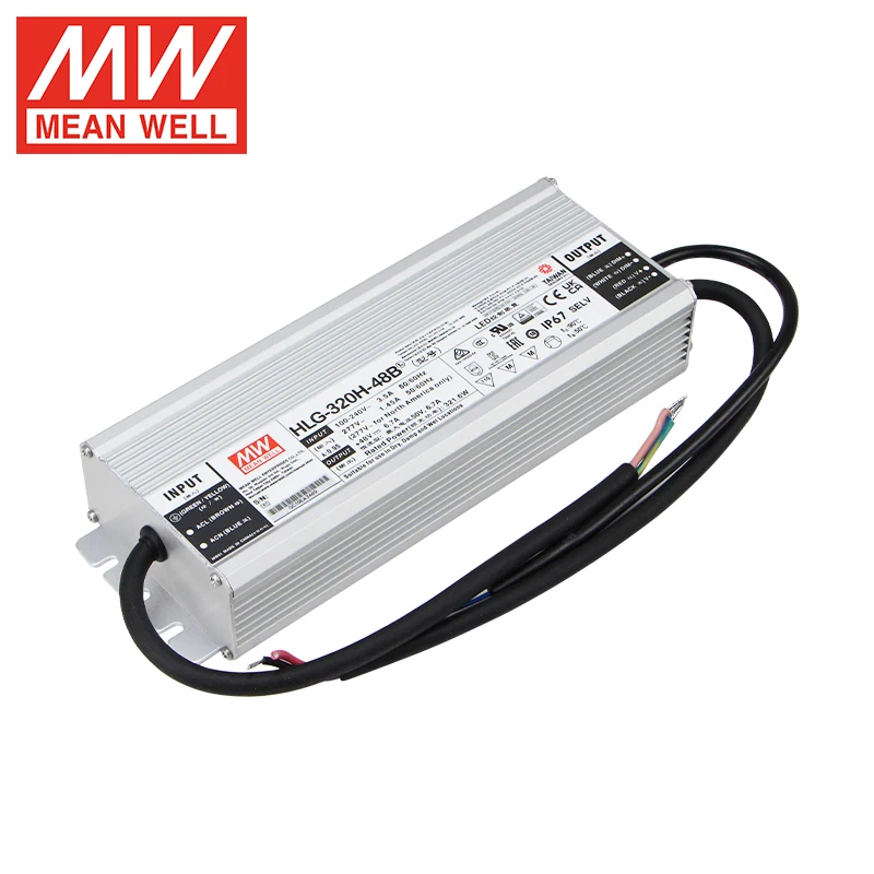 Meanwell HLG-320H-48B CC и CV 320 Вт светодиодный драйвер 48 В 3 в 1 Функция затемнения