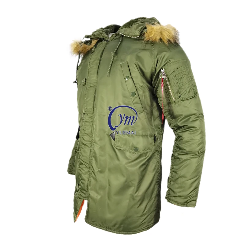 N3b Fur Hooded Thick Warm Men Winter Tactical Parka Russian Winter Coat