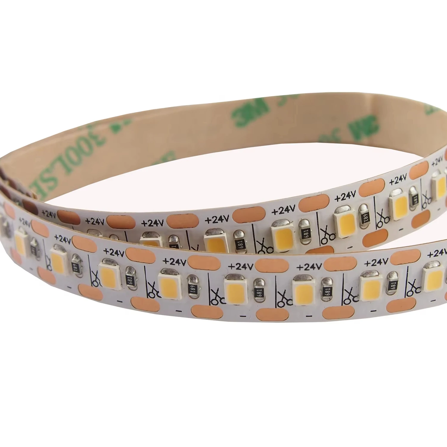 5M(16.4ft)  5mm & 6mm Indoor LED Strip Light 2835, 24V 5(w/ft) 1024-1126(Lm/ft) 60(LEDs/m) CCT(2.7K/3K/3.5K/4K/5K/6.5K )