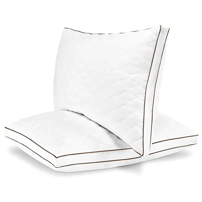 Pillowcases White  200 Thread Count Percale Fabric Hotel Linen Size Jacquard