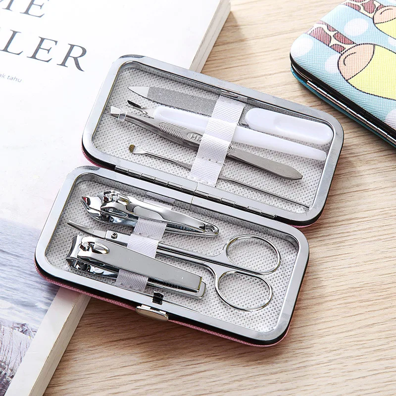 Cartoon stainless steel manicure set domestic manicure pedicure set machine wholesale travel manicure set