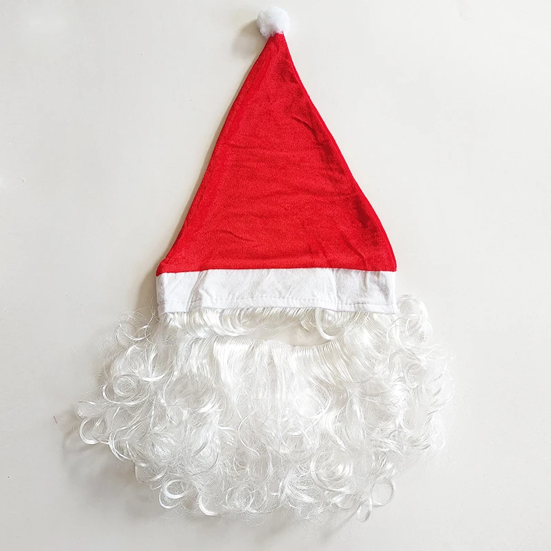Hot sale  classical Plush felt  christmas decoration LED lighting christmas hat santa claus hat