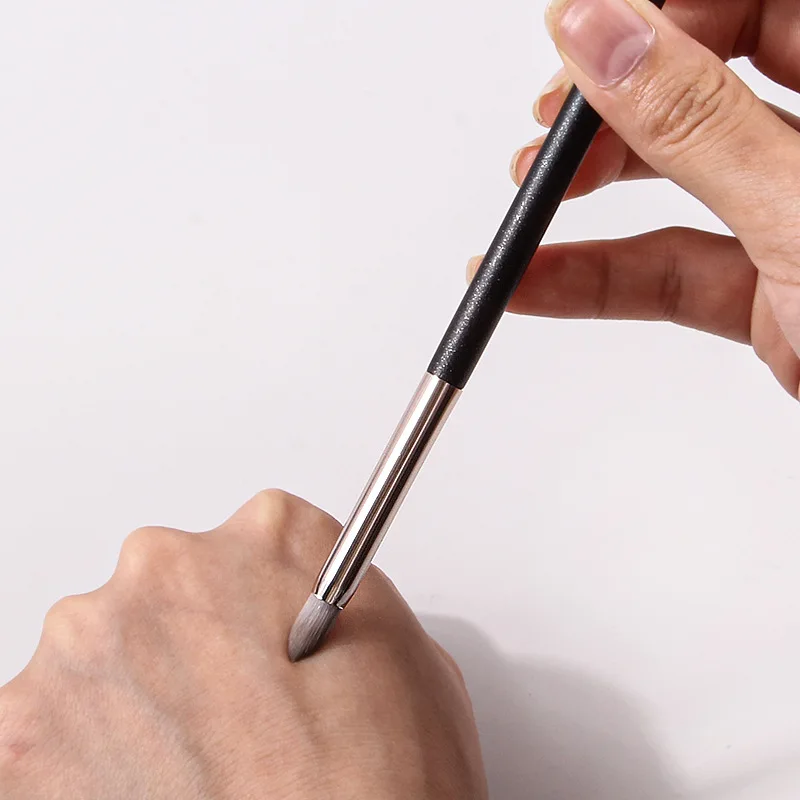 Customized Private Label Sable Hair Flat Precise Concealer Single Eye Shadow Makeup Brush Single Makeup Brush