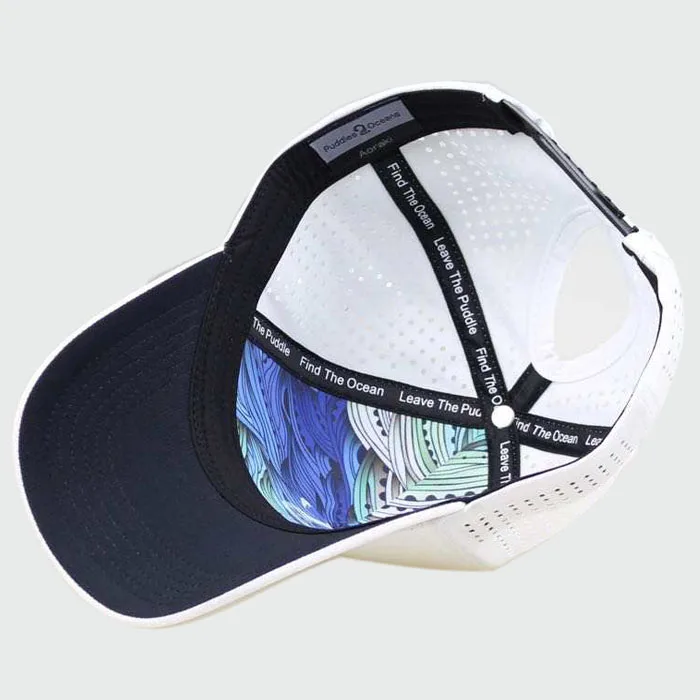 White Polyester Waterproof Baseball Sport Cap Ponytail Baseball Hat and Trucker Hat