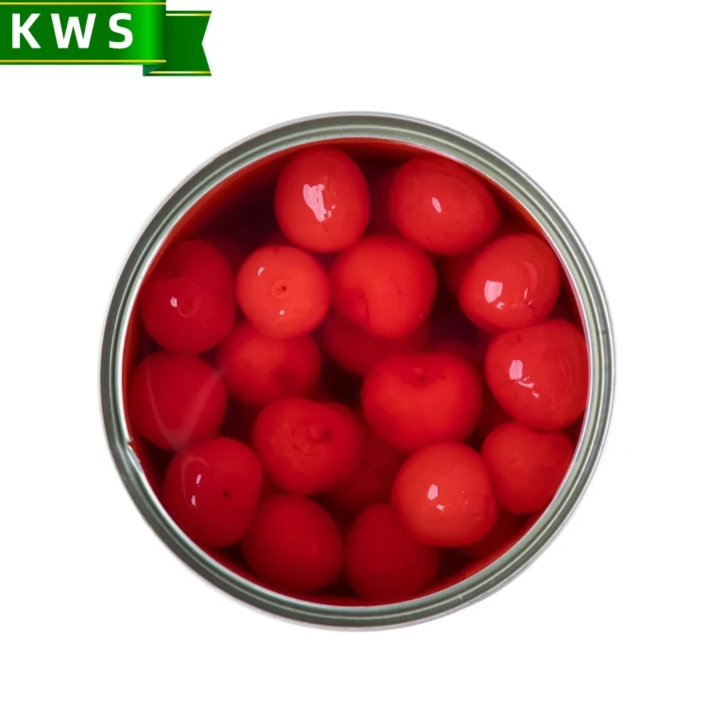KWS China canned fruit factory wholesale canned red cherry fruit in syrup