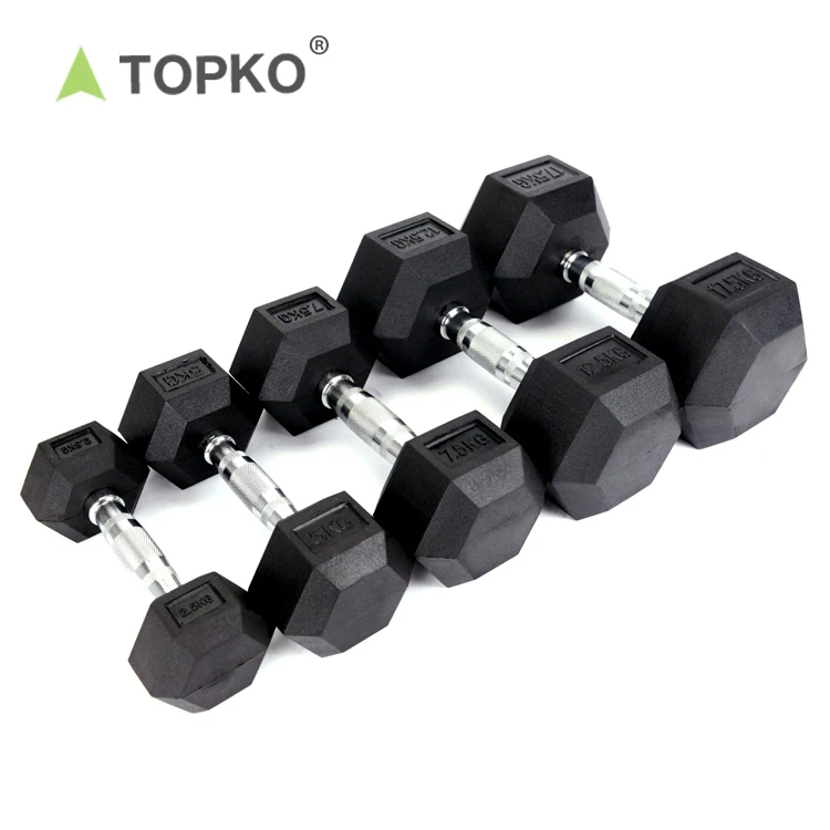  TOPKO купить дешевые силовые тренировочные тренажеры для фитнеса гантели оптом высокое качество набор гантелей из шестигранной