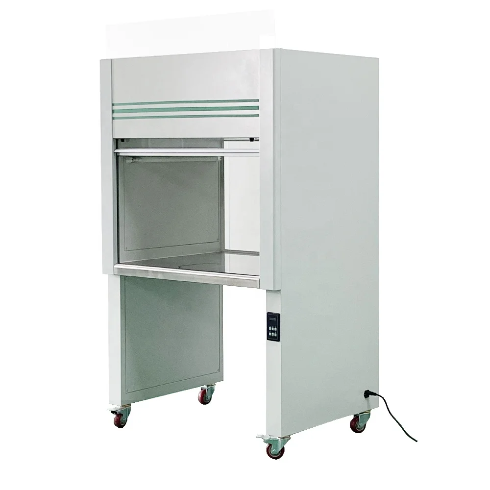 High quality Laminar Flow Hood Manufacturers Horizontal Vertical Clean Bench Laminar Air Flow Cabinet with cardan  wheels