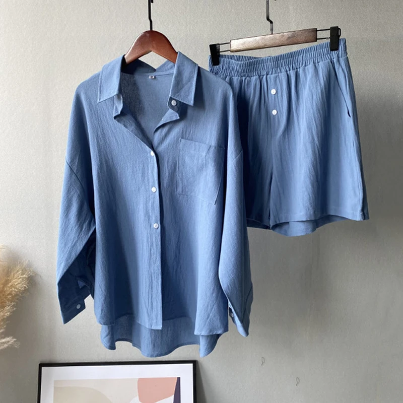 2024 New Products Classic Pajamas Pjs Pyjamas Linen Pajamas Set Loungewear Women Sets