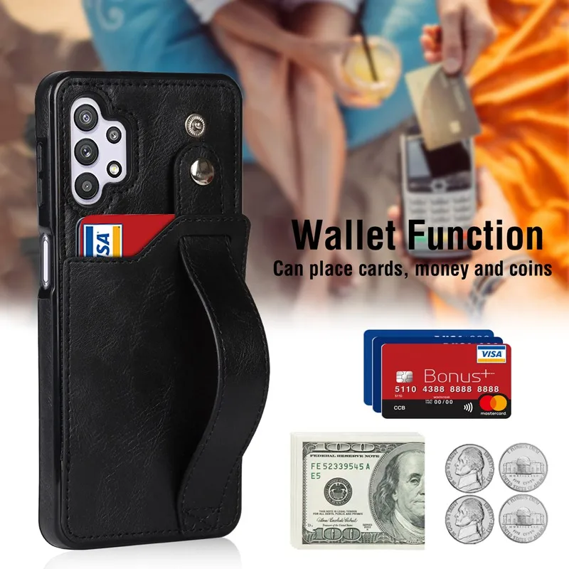 Wallet Luxury Phone Case for Samsung Galaxy A52 A32 A72 A82 A22 S21 S20 Plus Note 20 Ultra S21 FE 5G PU Leather Card Holder