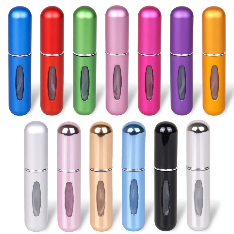 3ml 5ml 8ml Mini Perfume Atomizer Refillable Perfume Bottles Travel Sized Aluminum Perfume Atomizer Spray Bottle