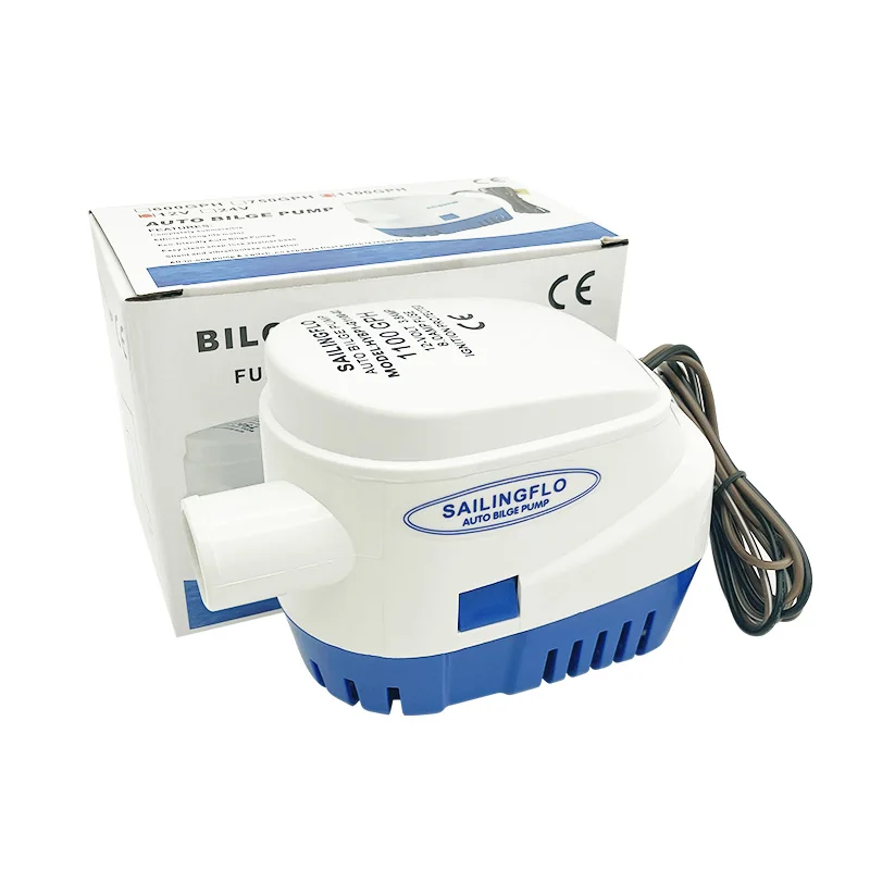 SAILINGFLO HYBP1-G1100-02 1100GPH 12V Automatic Boat Bilge Pump Mini Solar Water Pump Marine Bilge Pump