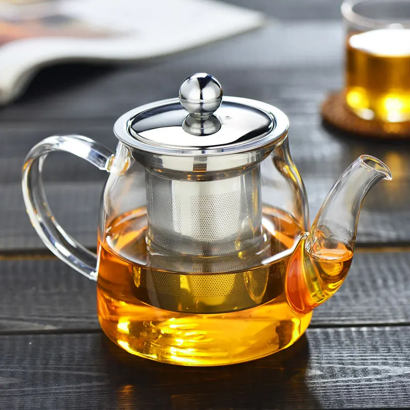 
Hot Selling Wholesale Glass Teapot with Removable Infuser Safe Tea 
