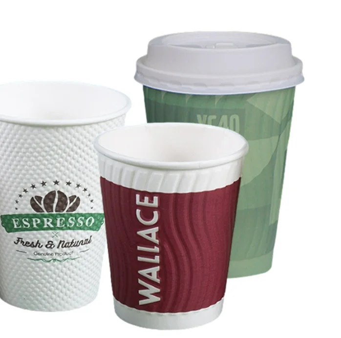Disposable biodegradable customized hot cold liquids paper coffee cup