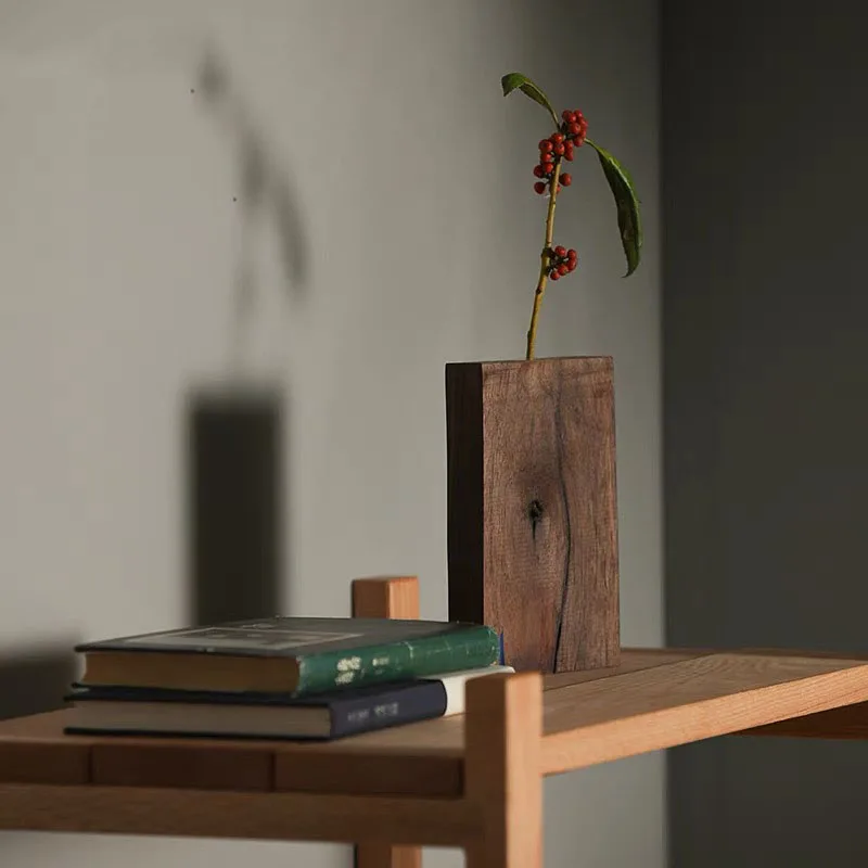 CSL  Natural Wood Flower Vases Home Decor wholesale customized Luxury Wood Vases