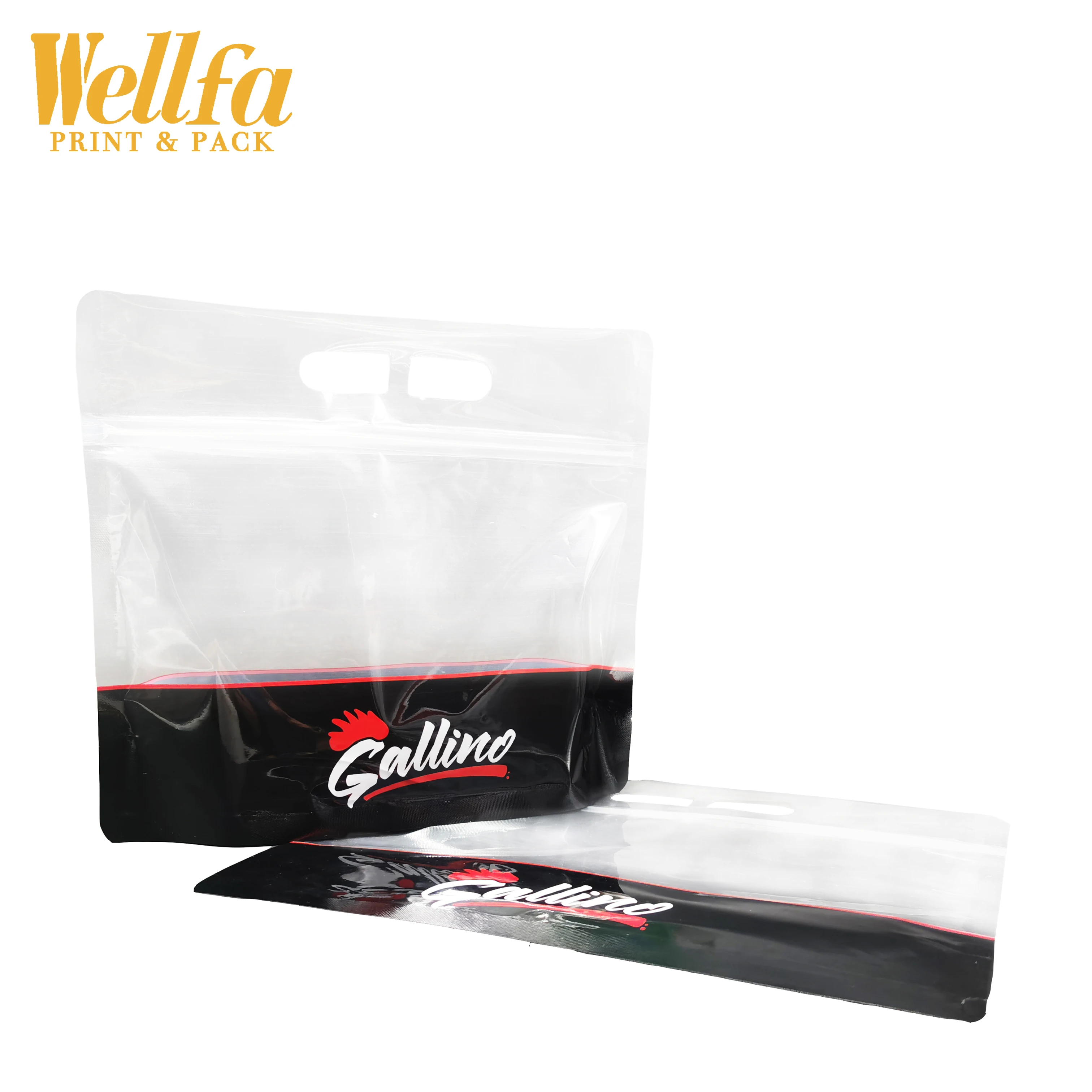 Customized Ready to Eat  Plastic Retort Microwaveable Stewed Duck Takeaway  With Window Plastic  Roasted Chicken Packaging Bag