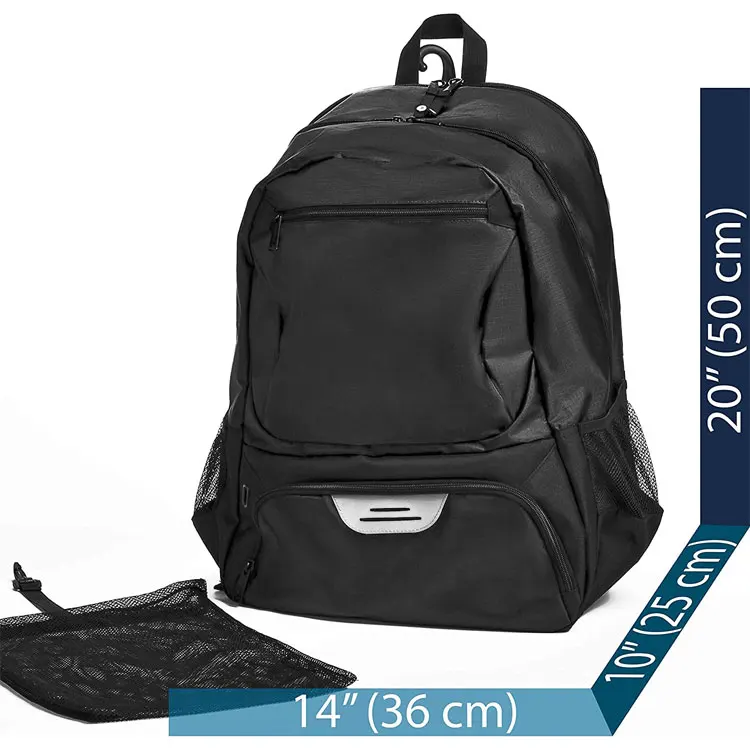 Backpack padel 20inch padded compartment polyester padel tennis racket backpack with shoe pocket