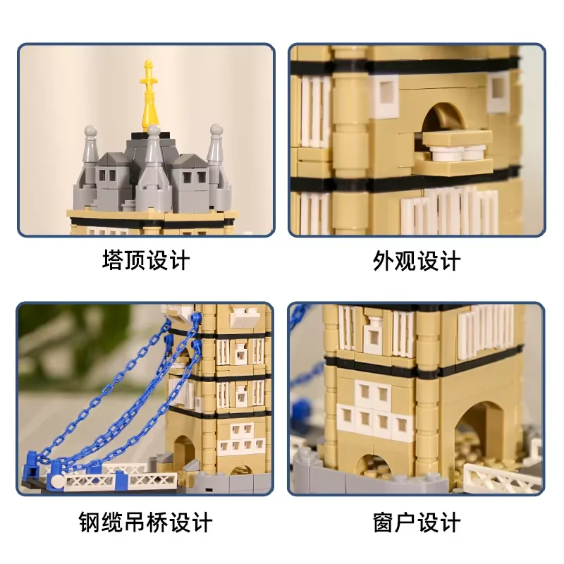 World Famous Building 3d Puzzle Celebrated Landmarks Tower Bridge-London England educational building toy