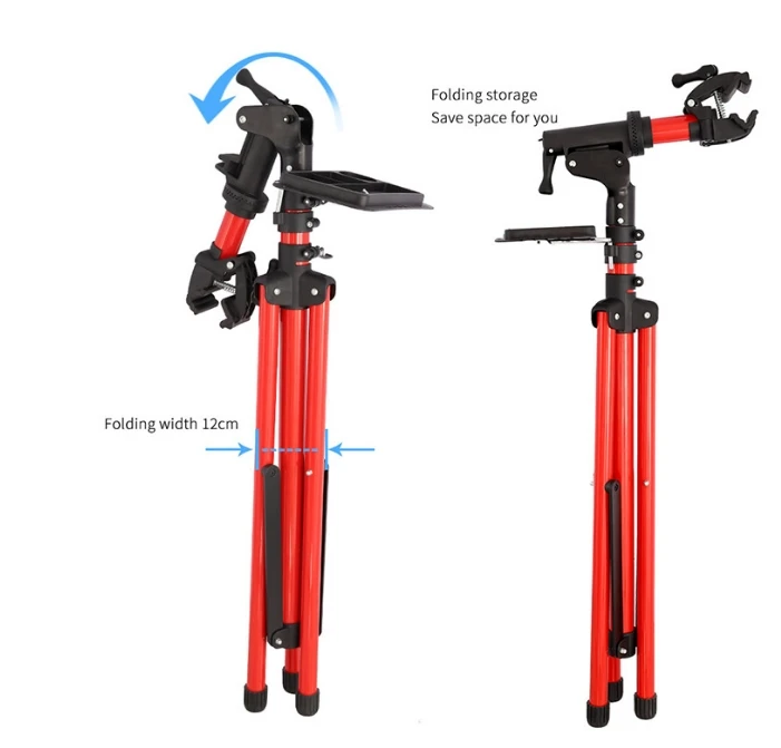 New Bike Repair Stand  Foldable Bicycle Maintenance Rack Workstand for Home Mechanics Tripod Base Park Tools Repair Stand