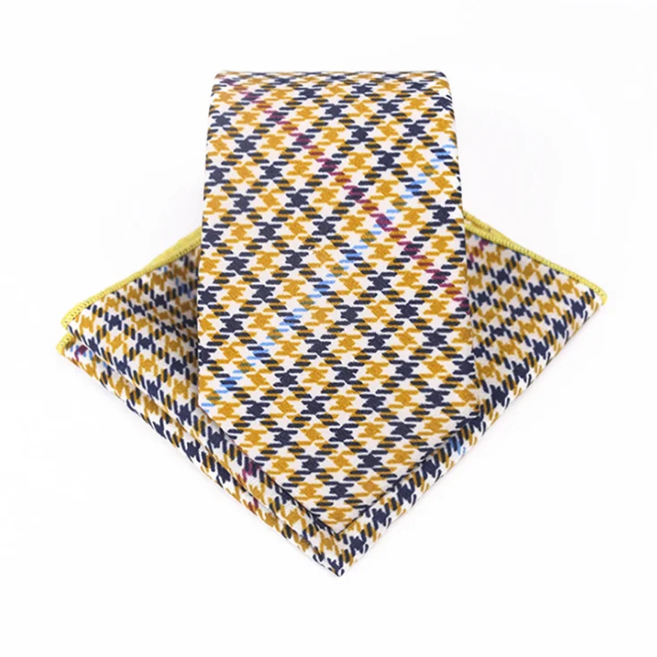 
Chiffon tie suit retro printed polyester tie floral pocket scarf man tie woman 