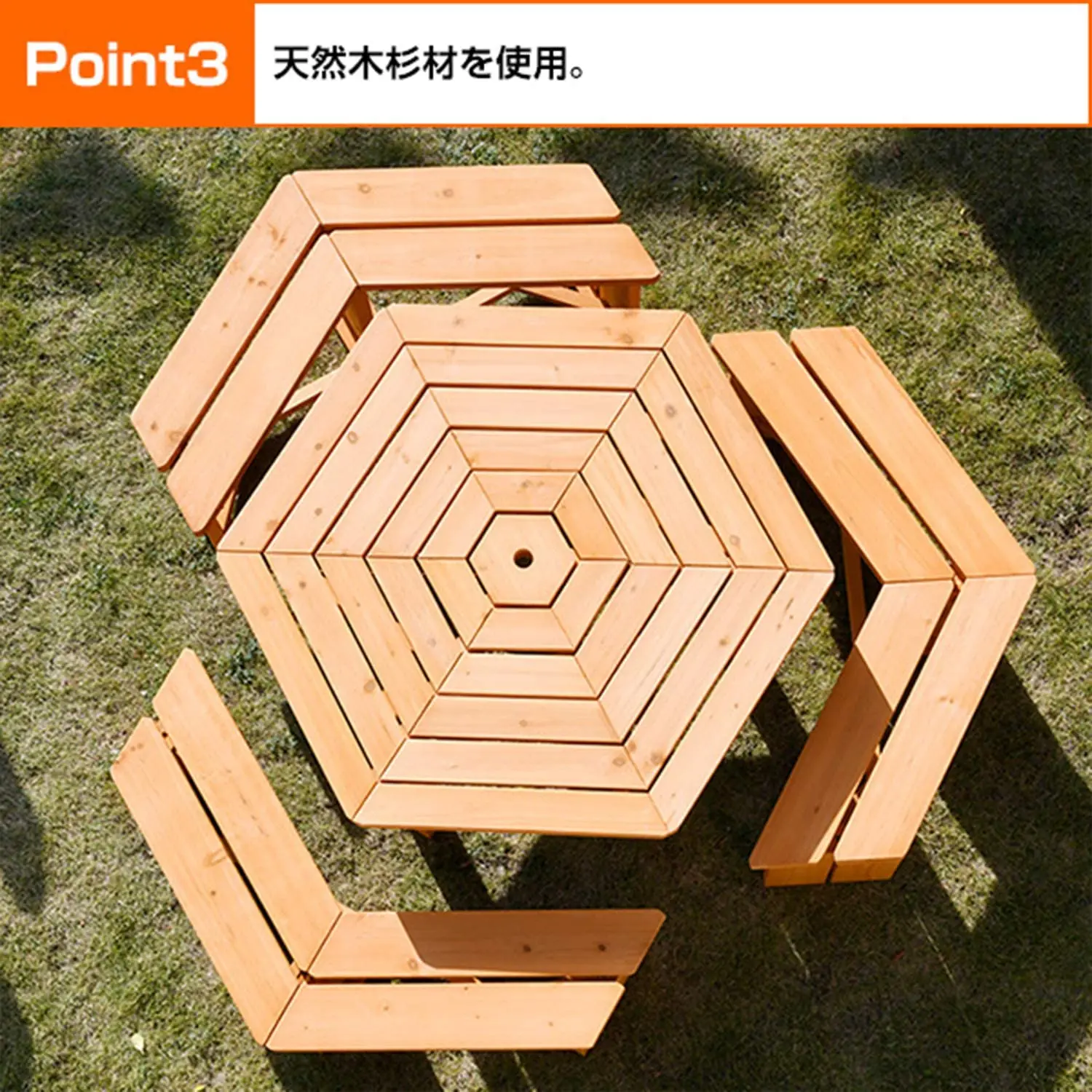 Деревянный стол для пикника с деревянной скамьей, уличный круглый стол с зонтиком для 3 взрослых или 6 детей