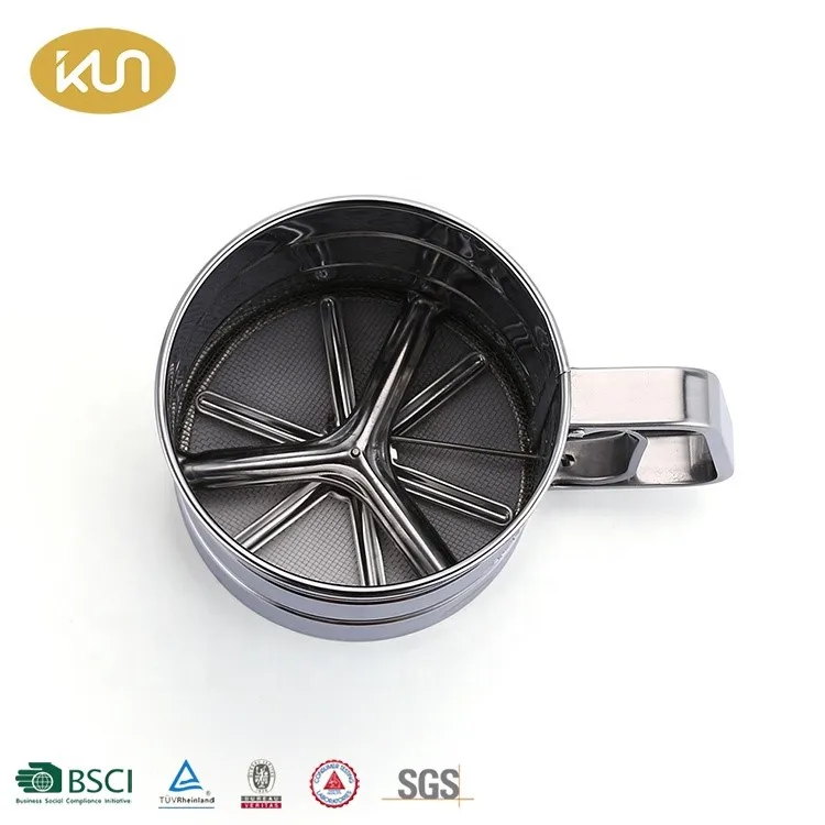 Wholesale Kitchen Gadgets Baking Tools Stainless Steel Flour Sifter Mesh Flour Sieve Cup
