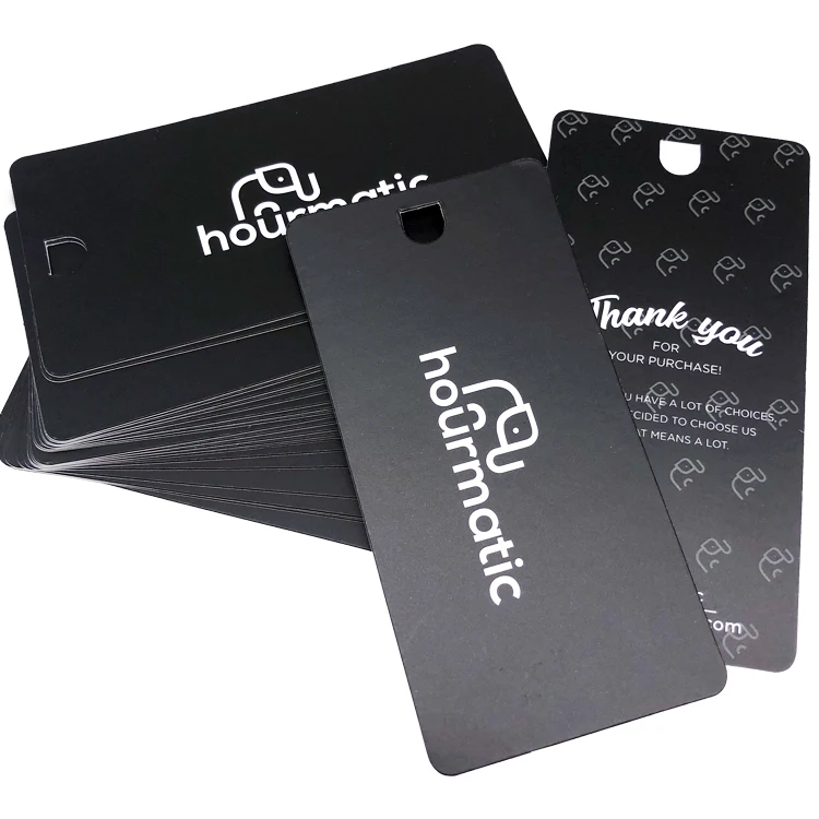 Custom Private Brand Hanging Swing Tags Printed Name Logo Hang Tags