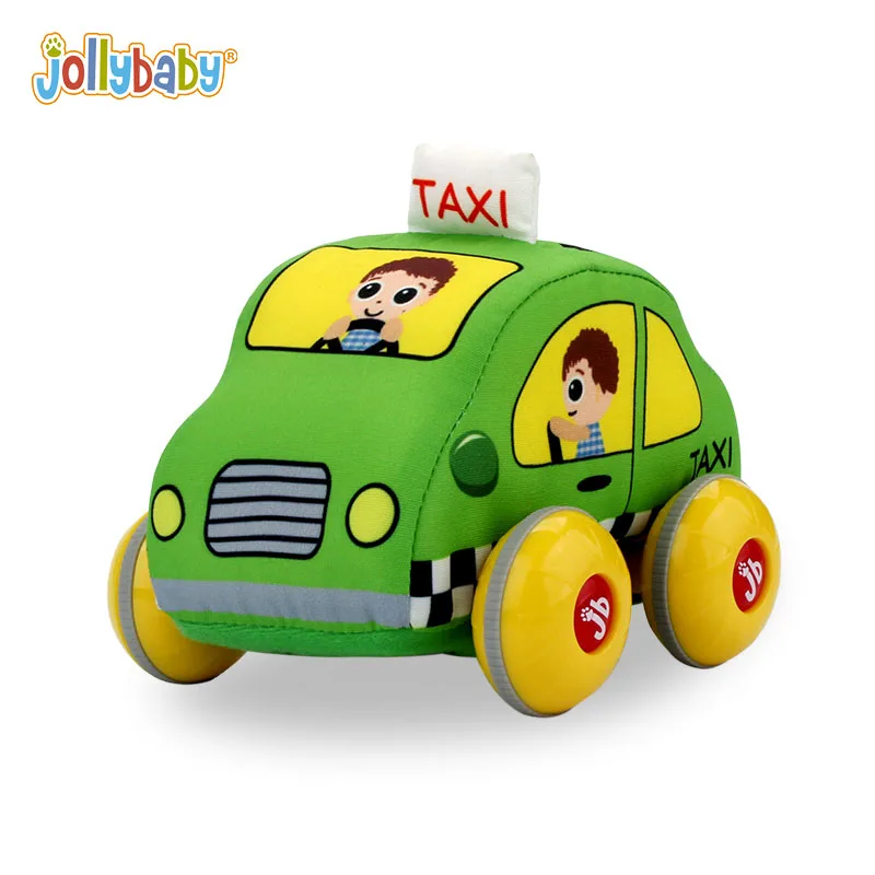 
Custom pull back vehicle set soft baby car toy with 4 cars and trucks and carrying case 